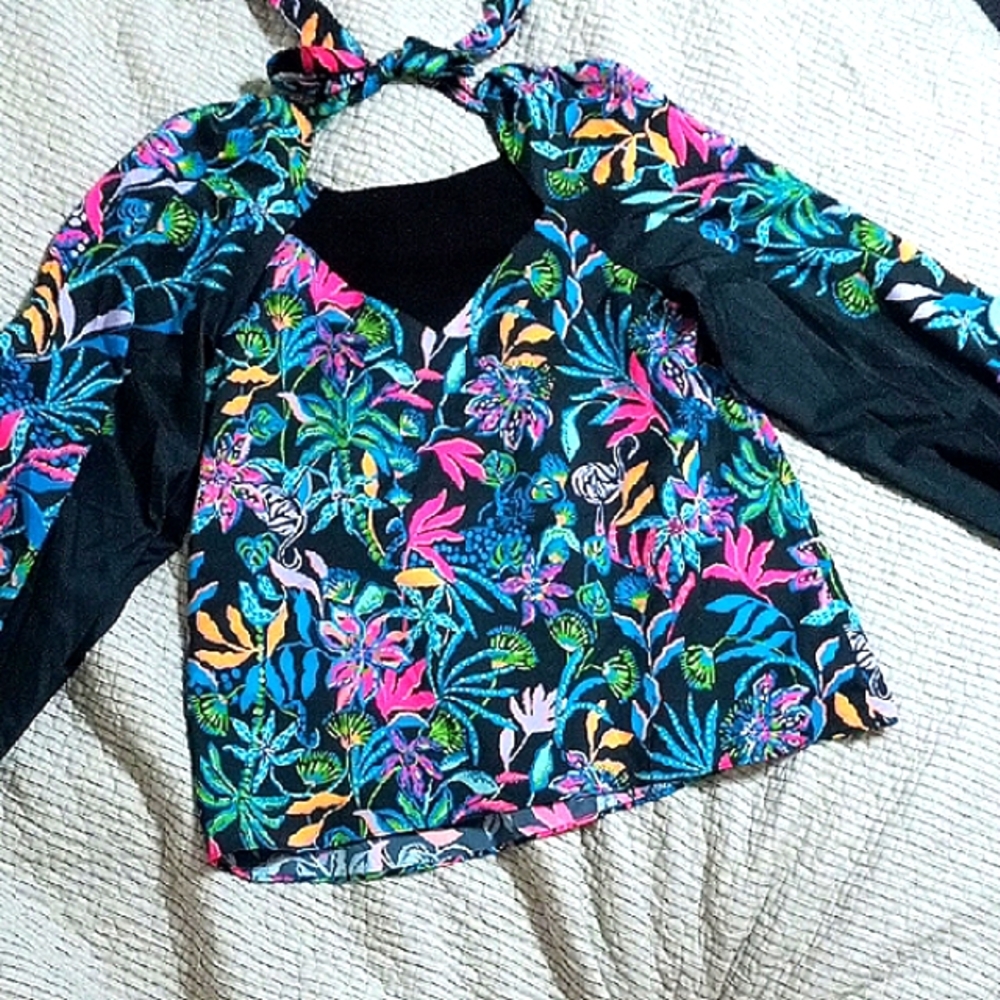 Lilly Pulitzer Black and Pink Garment Size SM